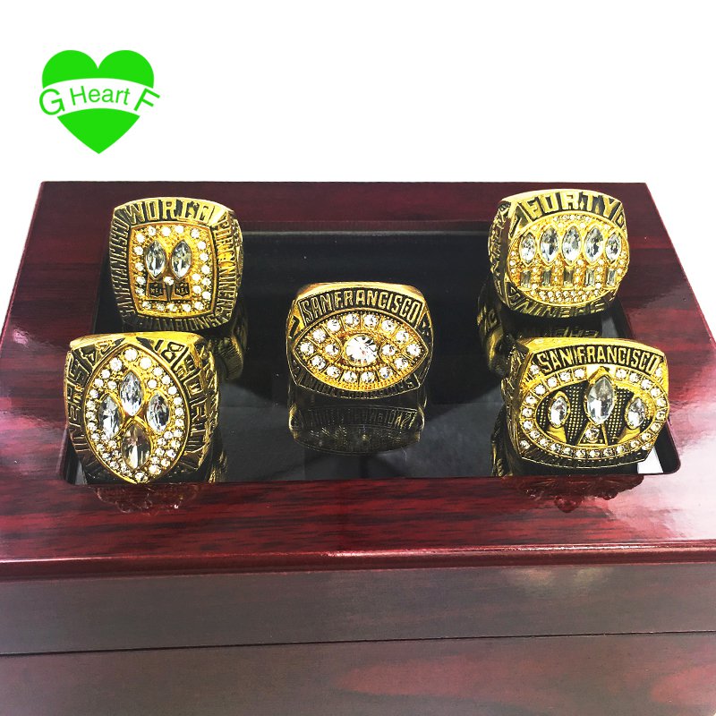 Hot San Francisco 49ers world series Championship rings 5pcs/set 1981 1984