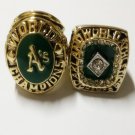 2pcs/set 1974 & 1989 Oakland Athletics world series championship rings repl
