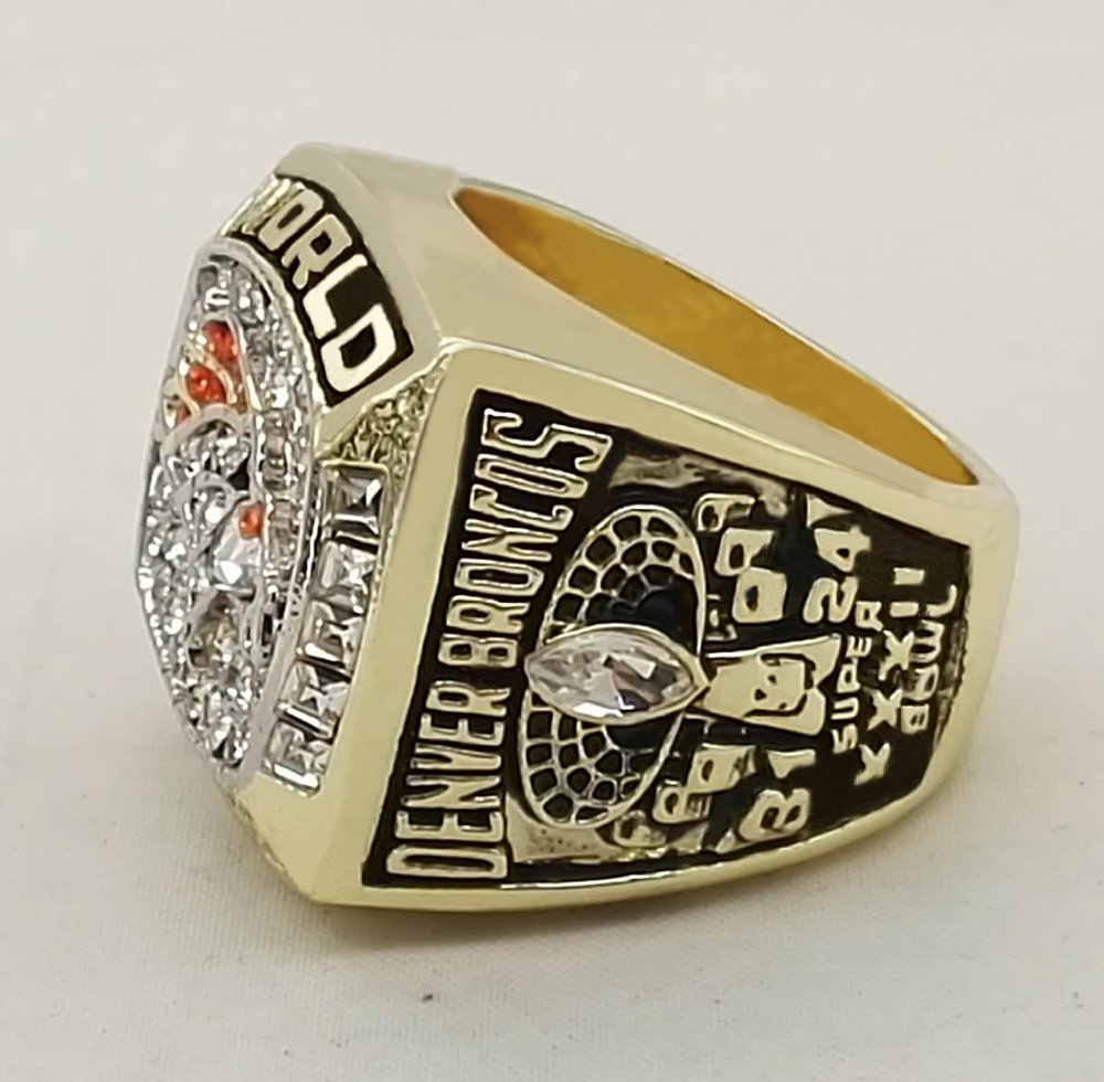 Who Can Beat Our Rings, High Quality  Super Bowl  1997 Denver Broncos  Cust
