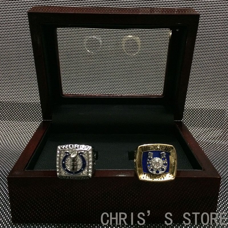 Christmas Gift 2pcs/Set 1970 2006 Indianapolis Colts Super Bowl replica cha