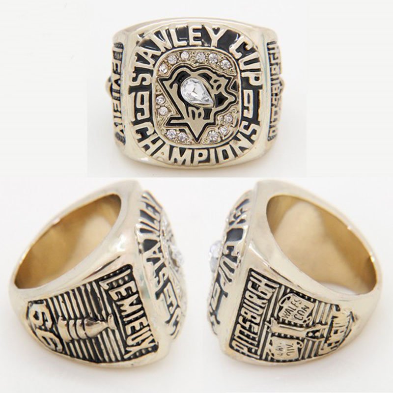 1991 Pittsburgh Penguins  Stanley Cup Ring Championship Ring-in Rings from