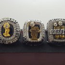 One Set 3 PCS 2006 2012 2013 Miami Heat National Bakstball Championship Rin