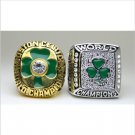 One set 2 PCS 1984 2008 Boston Celtics National Bakstball Championship Ring