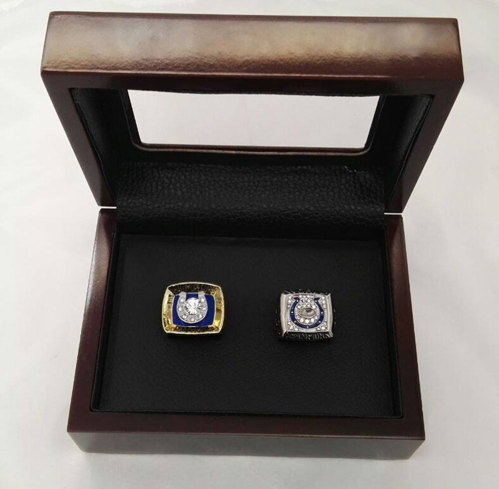 Wholesale 2pcs Set  For 2 Years 1970/2006 Super Bowl Indianapolis Colts rep