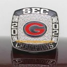 Drop Shipping 2002 Georgia Bulldogs SEC Championship Ring with Wooden Displ