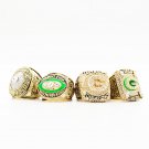 Green bay packers championship ring set 4 pcs replica super bowl champion r