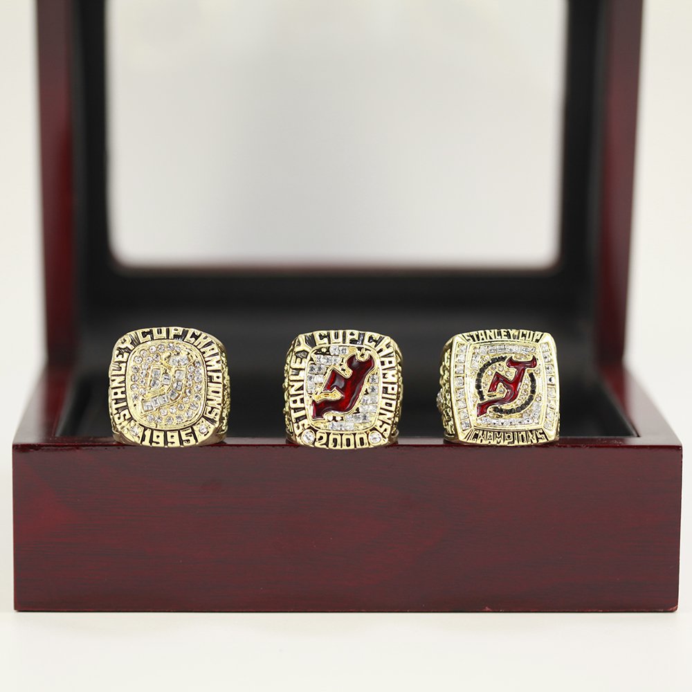 1995 2000 2003 NEW JERSEY DEVILS STANLEY CUP CHAMPIONSHIP RING, 3 RINGS AS