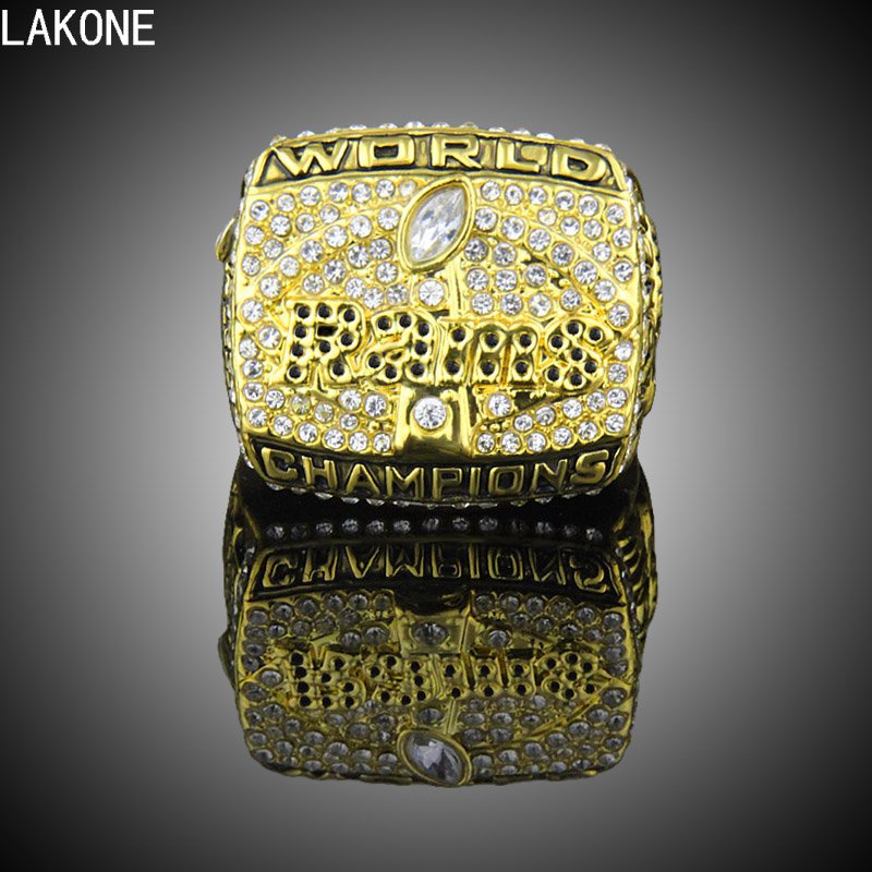LAKONE Champions ring, 2000 St. Louis Rams Super Bowl World Championship Ri