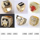 One Set 6 PCS 1991 1992 1993 1996 1997 1998 Chicago Bulls National Basketba
