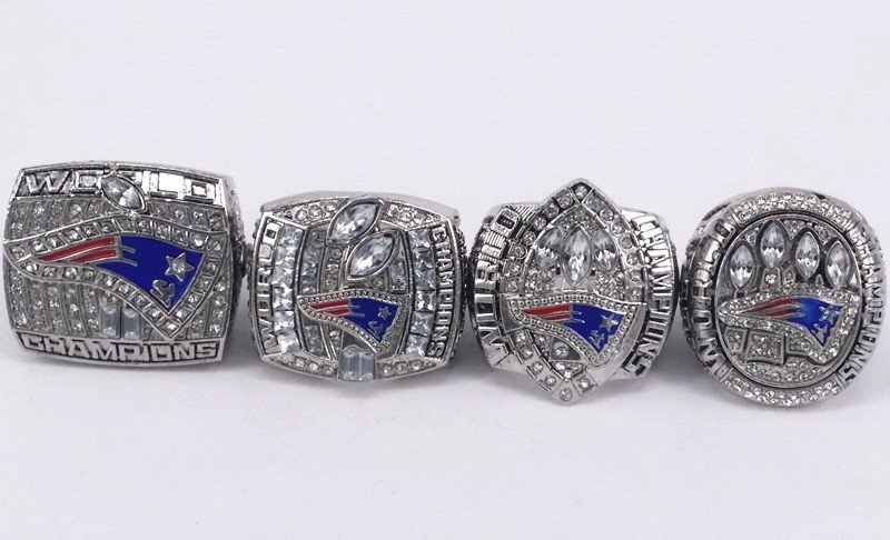 4pcs/set 2001 2003 2004 2014 New England Patriots super bowl championship r
