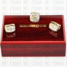 One set (3PCS) 1997 1998 2015 Denver Broncos Super Bowl Championship Ring W
