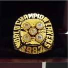 1987 Los Angeles Lakers Basketball world championship ring 8 14S copper sol