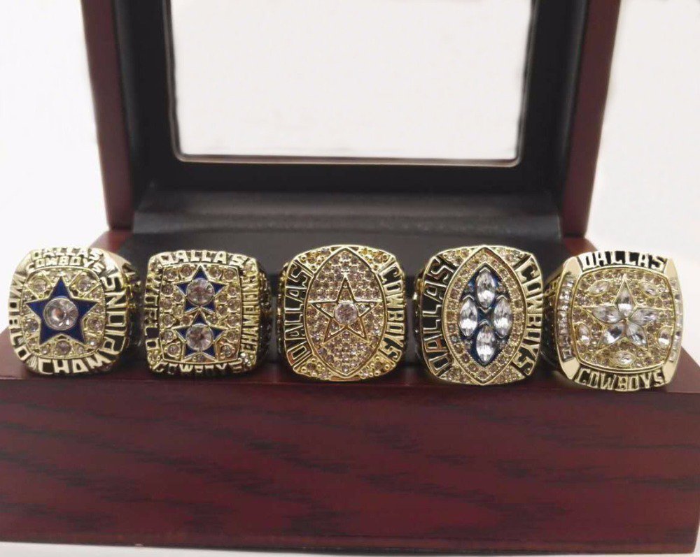 Alloy Rings Sets for Replica Super Bowl 5 Years 1971/1977/1992/1993/1995 Da