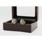 Gorgeous Ring sets with Wooden Boxes Replica Baseball Copper 2pcs/packs Tor