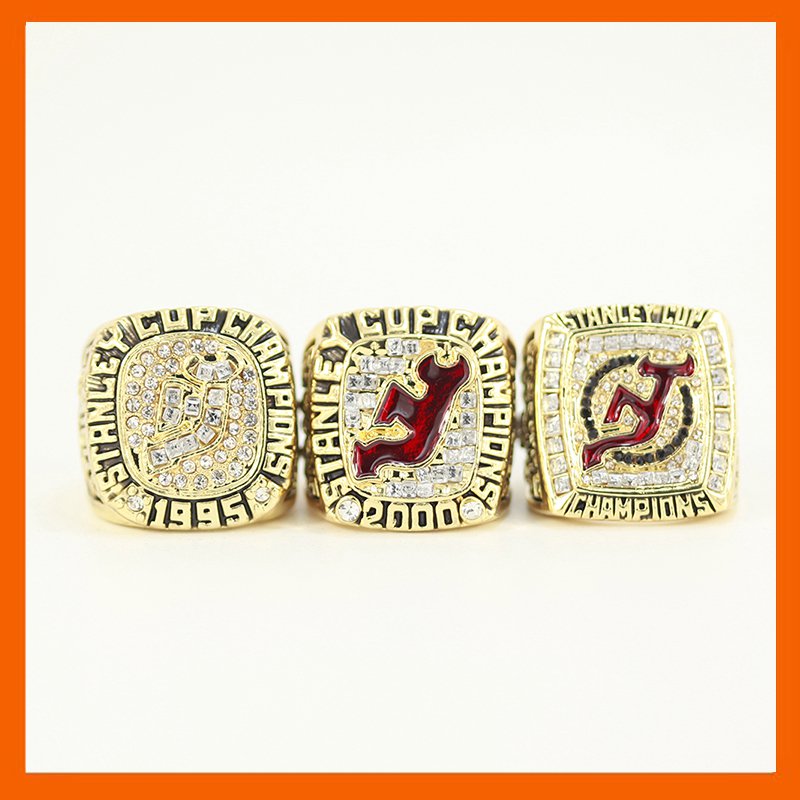 NHL 1995 2000 2003 NEW JERSEY DEVILS STANLEY CUP CHAMPIONSHIP RING, 3 RINGS