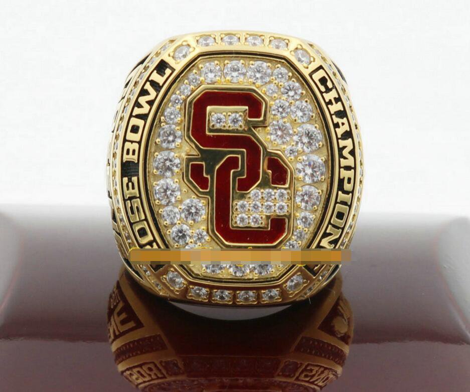Free Shipping 2017 USC Trojans Rose Bowl Championship Ring Solid With Woode