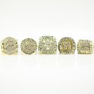 5Pcs/Lot 2000/2001/2002/2009/2010 Los Angeles Lakers World Championship Rin