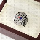 Team Logo wooden case 2014 New England Patriots Super Bowl Championship Rin