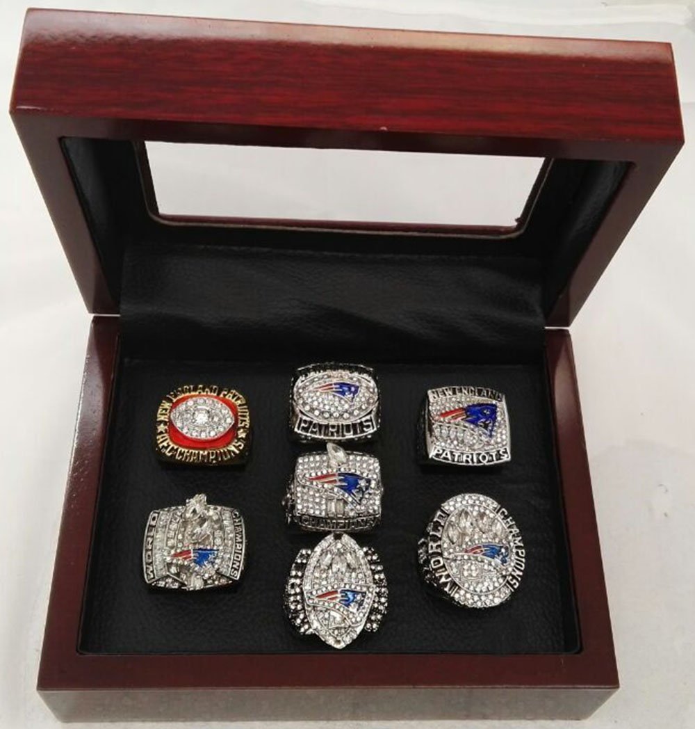 Alloy Rings Sets for Replica Super Bowl 7pcs/Packs New England Patriots Cha