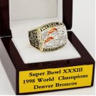 Wholesale Free shipping 1998 SUPER BOWL Denver Broncos CHAMPIONSHIP RINGS