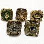 5pcs/set 1965 1966 1967 1996 2010 Green Bay Packers championship rings repl