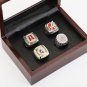Gorgeous Ring sets with Wooden Boxes Replica Copper High Quality 4pcs/Packs