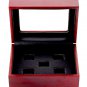 5 holes brown wooden ring display box for rings set