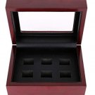 TIKIYOGI Championship Big Heavy Ring Display Wooden Box (6 Holes)