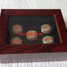 TIKIYOGI Championship Big Heavy Ring Display Wooden Box (6 Holes)