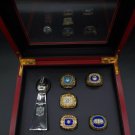 5pc Miami Dolphins AFC Championship ring Ring +NFL Trophy