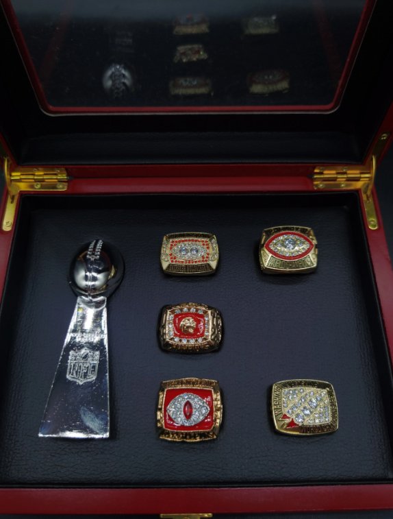 5pc Washington Redskins Championship ring Ring +NFL Trophy