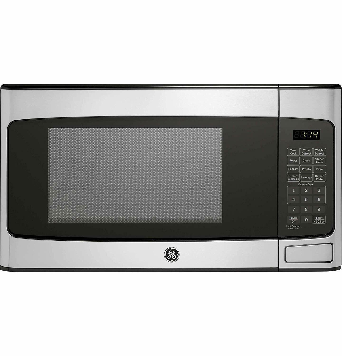 GE 1.1 Cu Ft Stainless Steel Microwave Oven JES1145SHS HAS DENTS ON TOP
