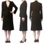 $199 NWOT Talbot's 2P Blazer Jacket Black Crepe V-Neck Double Button Italy USA 2