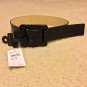 $38 NWT Steven by Steve Madden Black Croc Embossed Belt 1.5" x 34.5" S/M Leather