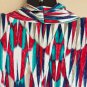 $165 0 Laundry by Shelli Segal V-Neck Striped Jersey Cap Sleeve Knot Blue Red