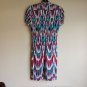 $165 0 Laundry by Shelli Segal V-Neck Striped Jersey Cap Sleeve Knot Blue Red