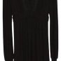 BCBG MAX AZRIA XS Black V-Neck Embroidered Long Sleeve Knit Dress PXS LBD