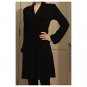 BCBG MAX AZRIA XS Black V-Neck Embroidered Long Sleeve Knit Dress PXS LBD