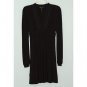 BCBG MAX AZRIA XS Black V-Neck Embroidered Long Sleeve Knit Dress PXS LBD