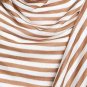 $128 XS Classiques Entier Drape Front Stripe Top Blouse Brown White Blouson PXS