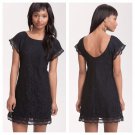 Nordstrom Junior's S Love, Fire Floral Black Lace Dress Cap Sleeve Scoop Back