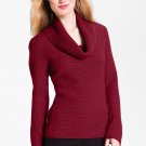 $168 XS Classiques Entier Parsival Red Cowl Neck Sweater Wool Alpaca