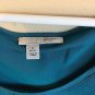 $45 PS Halogen Ruched Sleeveless Shell Blouse Top Blue Green S Tank Cami Career