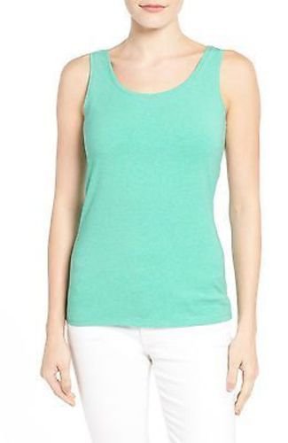 $44 PS NIC+ZOE 'Perfect' Tank Light Blue S Casual Cotton Sleeveless Cami Solid