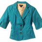 Luii PS Cropped Jacket Light Blue Tortoiseshell belted short sleeves Cotton S