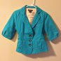 Luii PS Cropped Jacket Light Blue Tortoiseshell belted short sleeves Cotton S