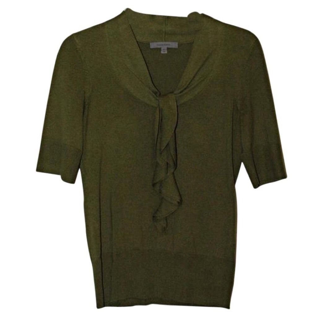 Classiques Entier Olive Green 2XS Silk Blend Sweater Women's PXS PP XS