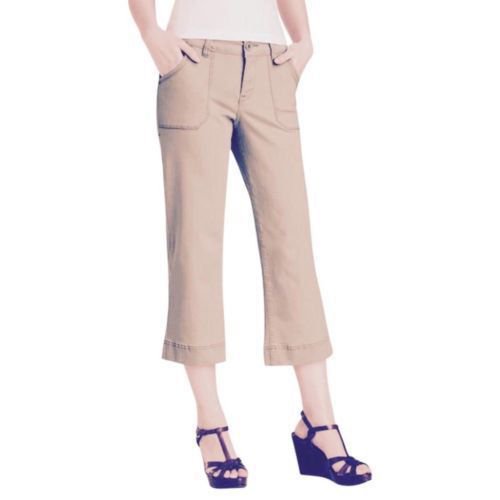 $79 4P Jag Jeans Petites Carson Crop Baby Camel Khaki Cargo Women&acirc;��s Beige 4