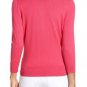 $68 PS Pink Halogen Oversized Cardigan Deep Scoop neck 3/4 Sleeve Sweater S