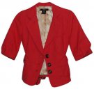 Luii PP Cropped Coral Jacket Orange Pink Tortoiseshell belted short sleeves PXS